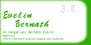 evelin bernath business card